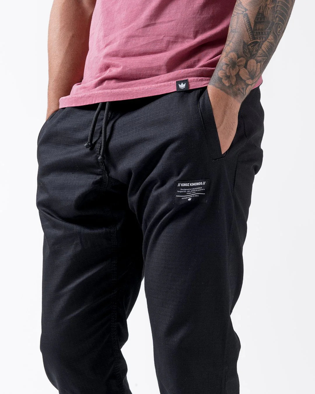 Kingz Casual Rip Stop Gi Pant Black