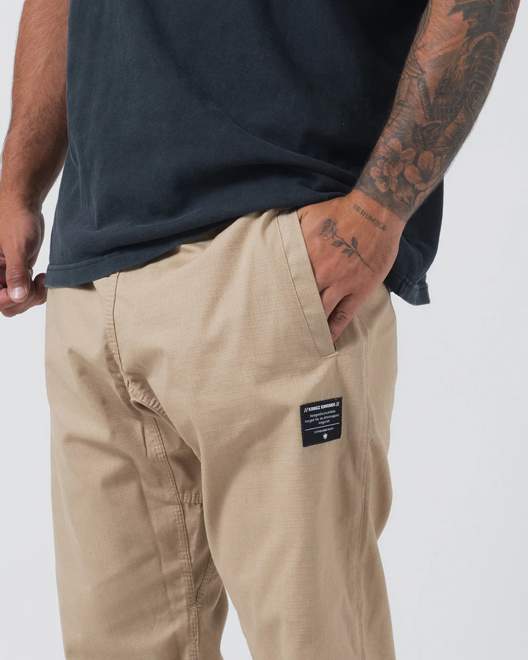 Kingz Casual Rip Stop Gi Pant Khaki