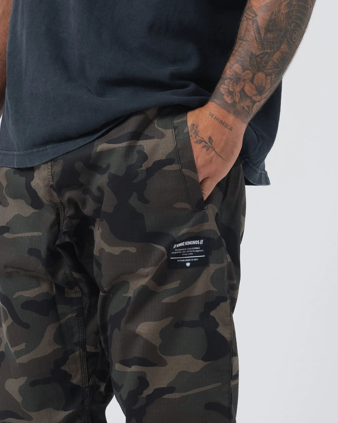 Kingz Casual Rip Stop Gi Pant Camo
