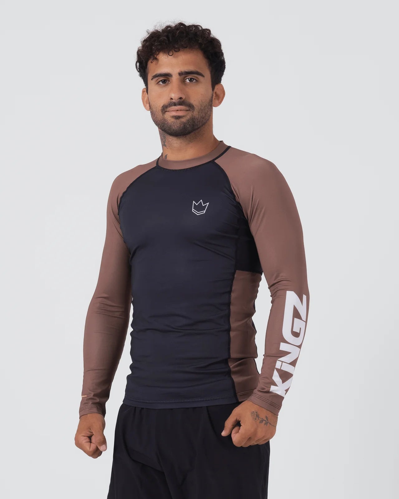 Kingz Ranked Performance V2 Long Sleeve Rashguard Brown