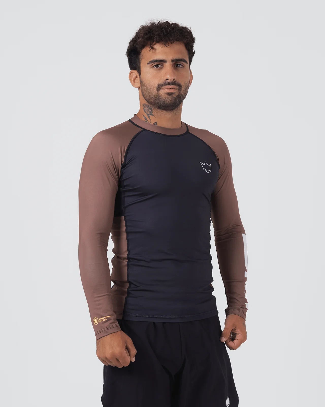 Kingz Ranked Performance V2 Long Sleeve Rashguard Brown