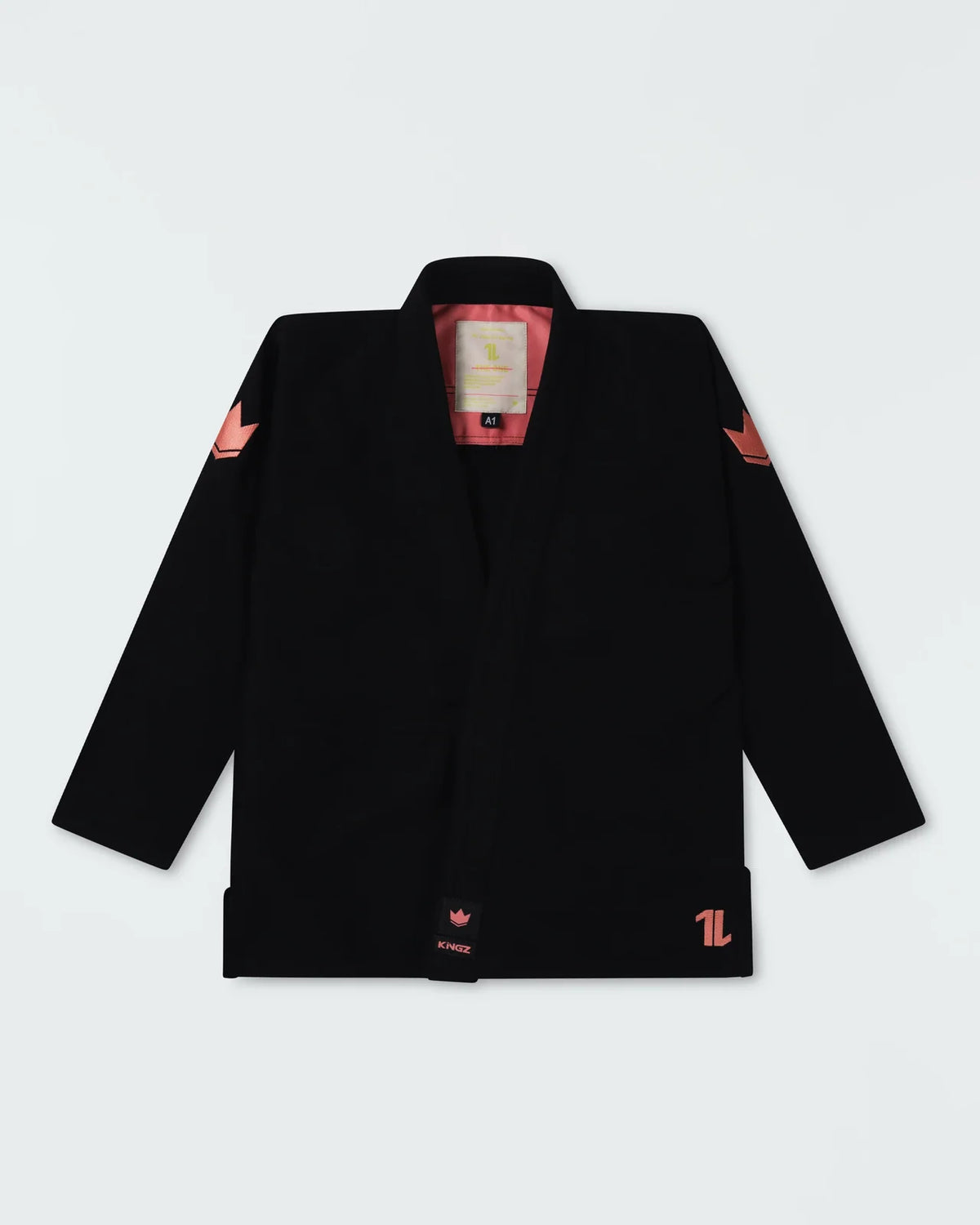 Kingz Mens The One V2 Guava Jiu Jitsu Gi Black/Peach