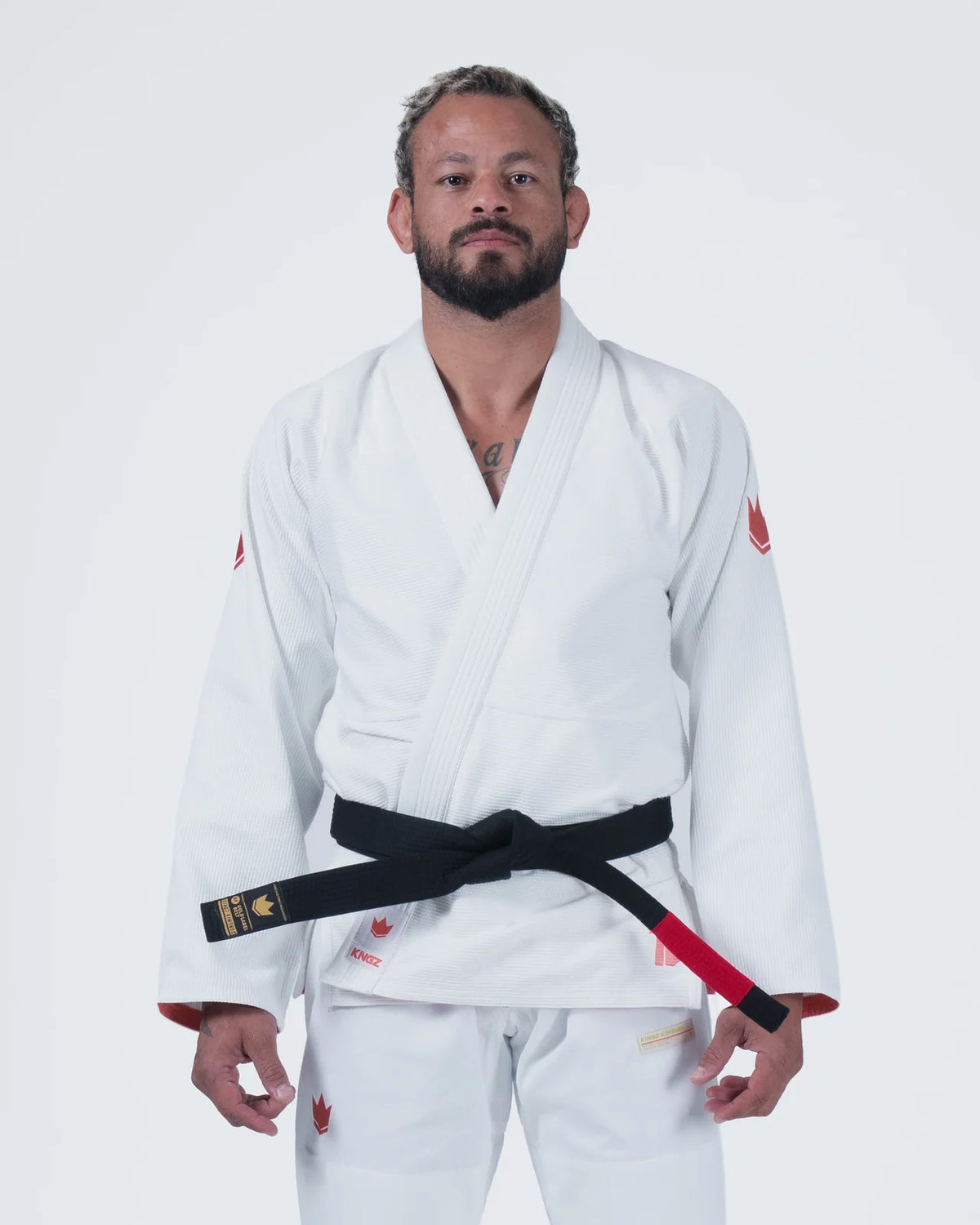 Kingz Mens The One V2 Guava Jiu Jitsu Gi White/Peach