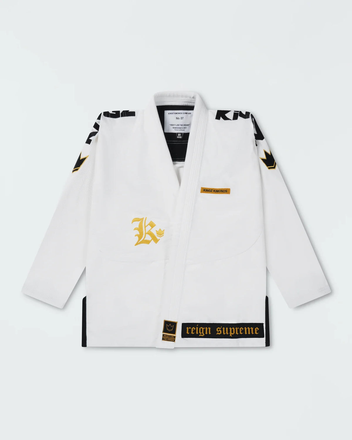 Kingz Youth Comp 450 V7 Jiu Jitsu Gi White