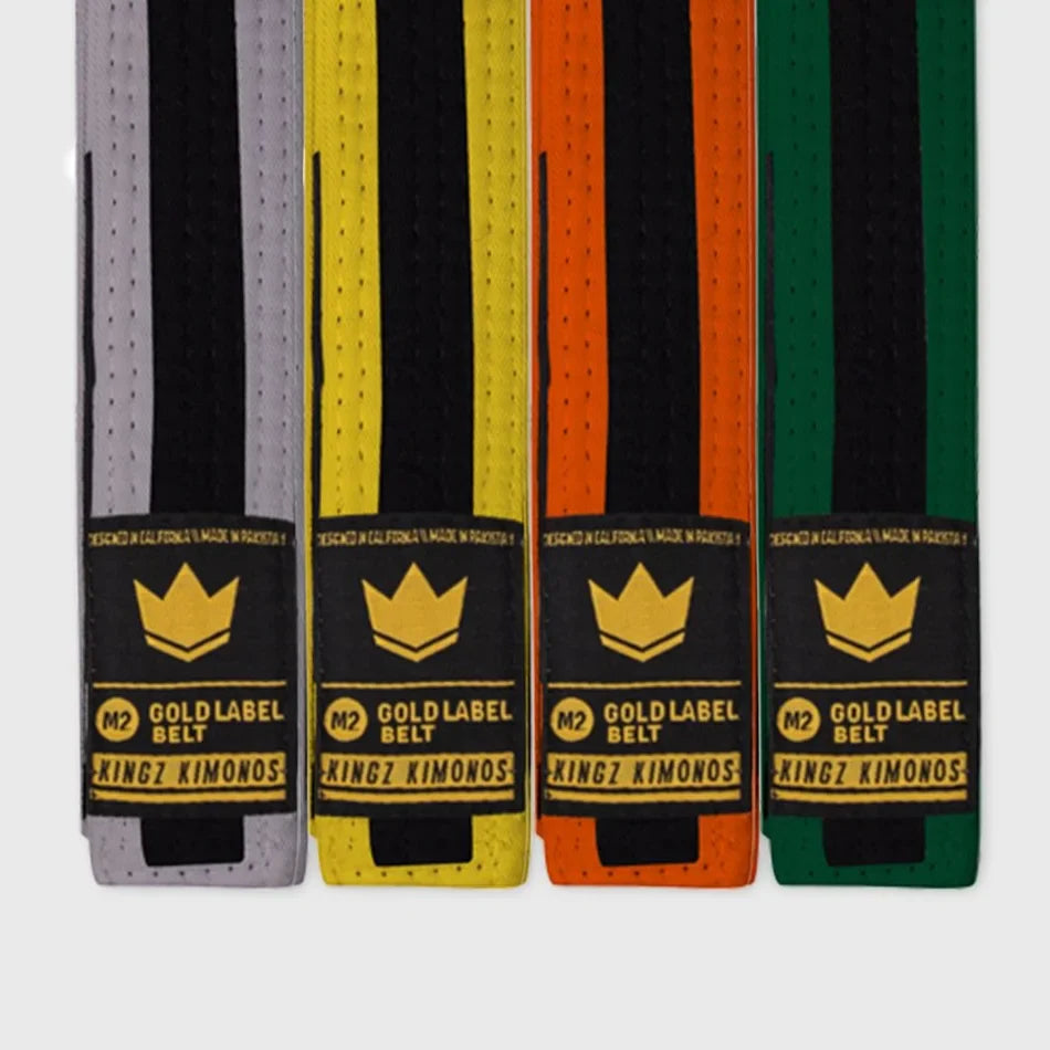 Kingz Kids Belts With Black Stripe Grey