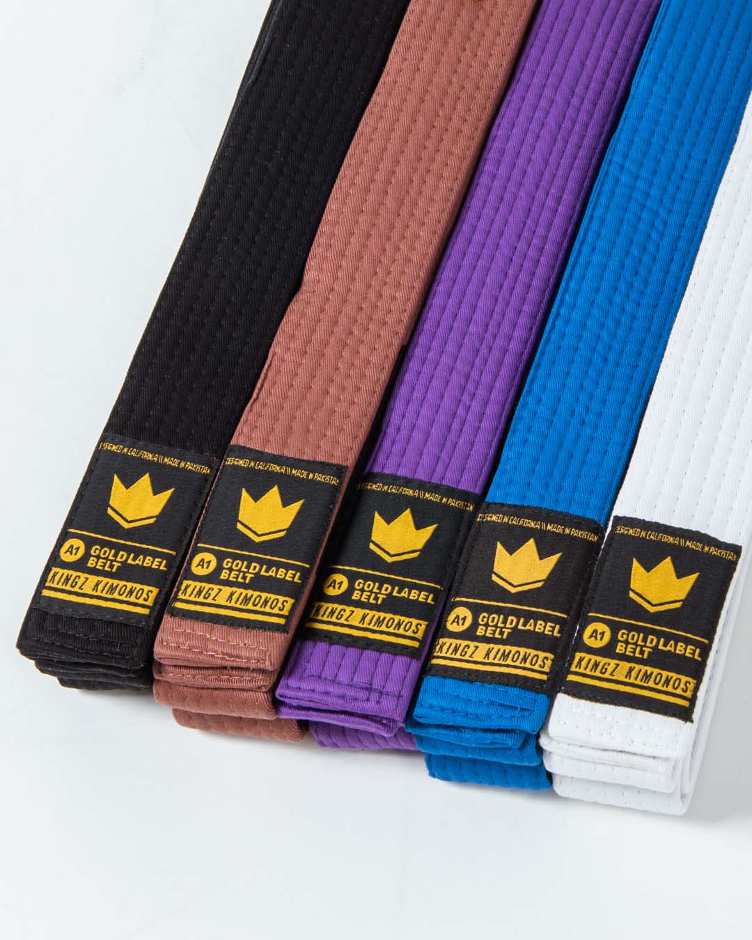 Kingz Gold Label V2 Jiu Jitsu Belts Black