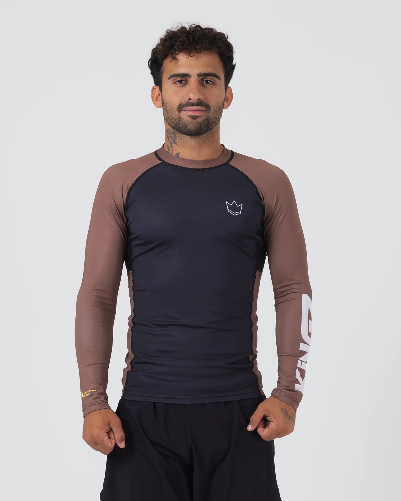 Kingz Ranked Performance V2 Long Sleeve Rashguard Brown