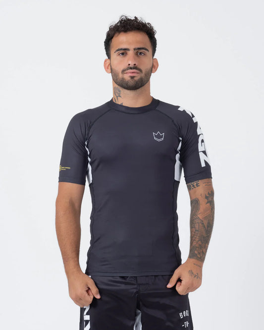 Kingz Ranked Performance V2 Short Sleeve Rashguard Black