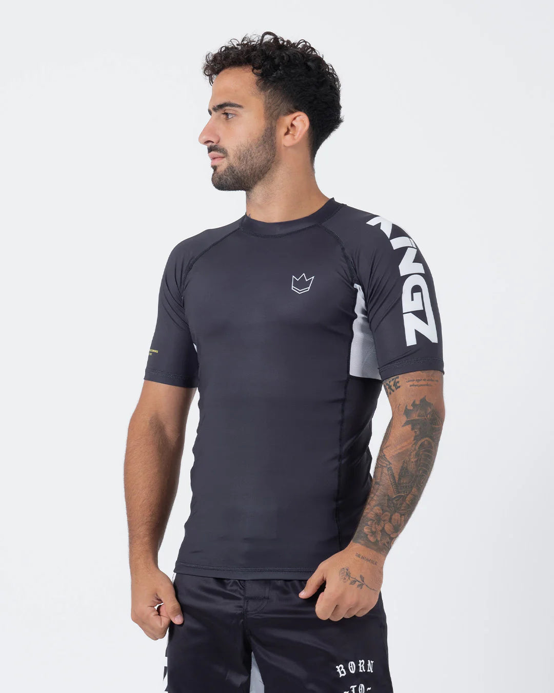 Kingz Ranked Performance V2 Short Sleeve Rashguard Black
