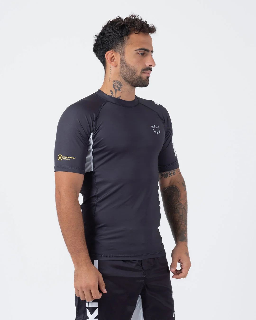 Kingz Ranked Performance V2 Short Sleeve Rashguard Black