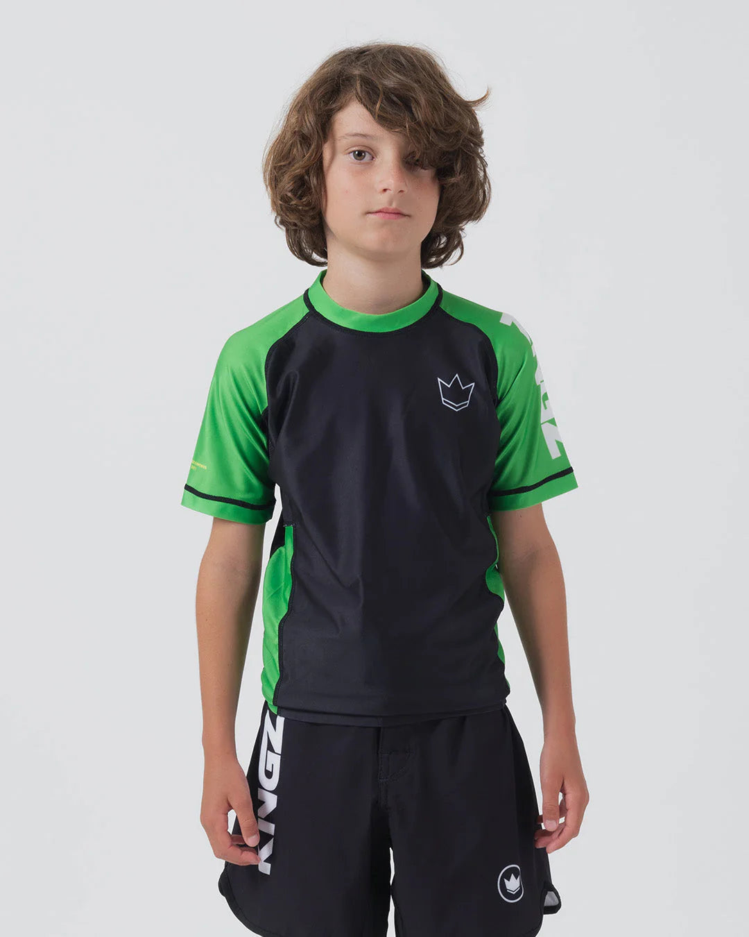 Kingz Ranked V2 Youth Short Sleeve Rashguard Green