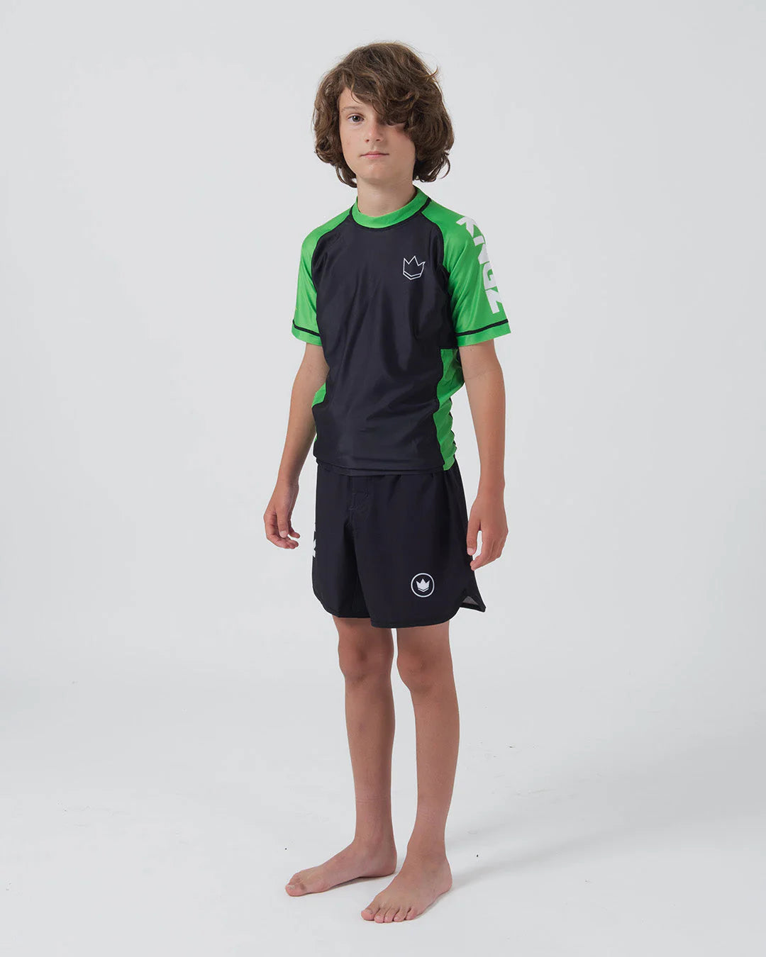 Kingz Ranked V2 Youth Short Sleeve Rashguard Green