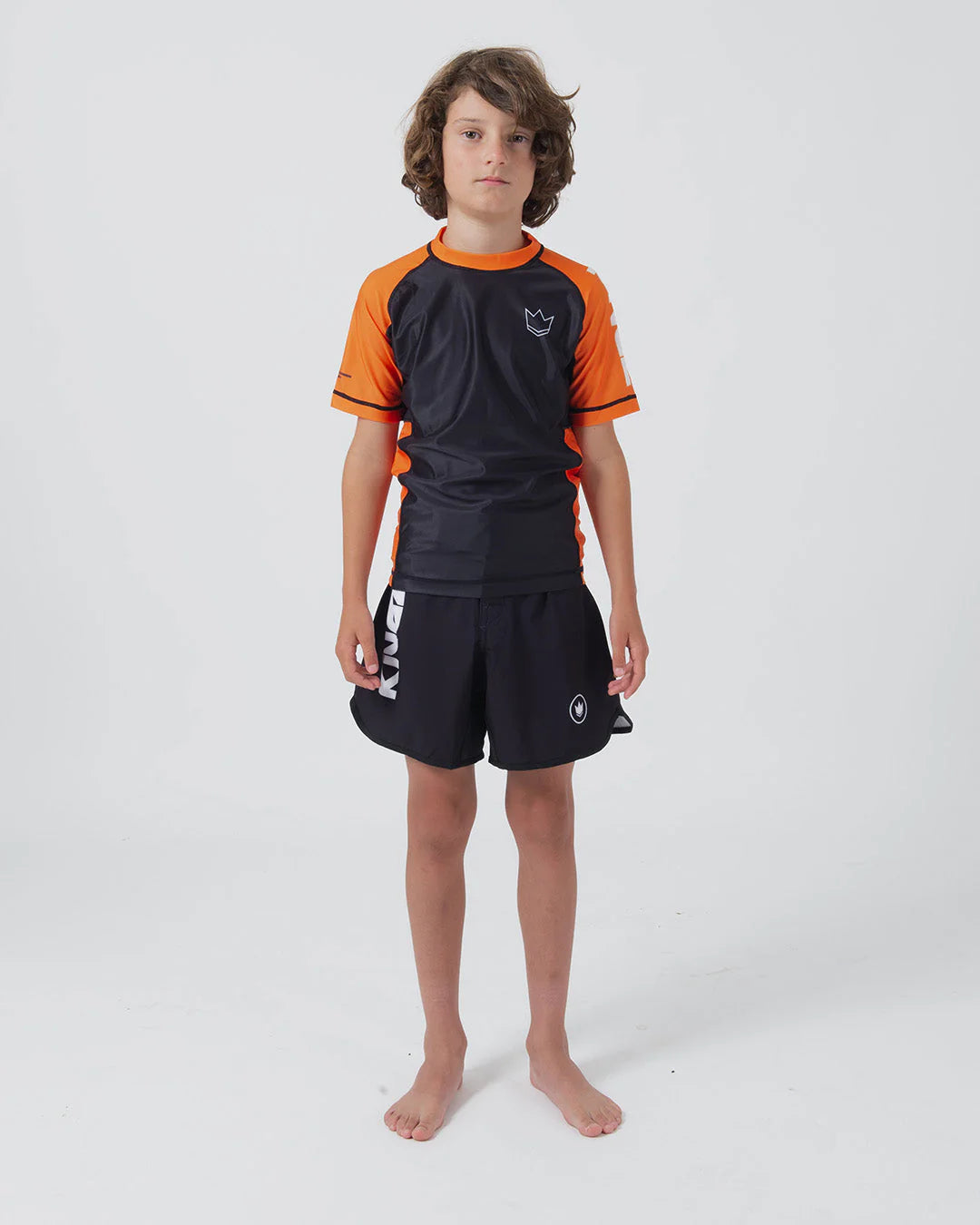 Kingz Ranked V2 Youth Short Sleeve Rashguard Orange