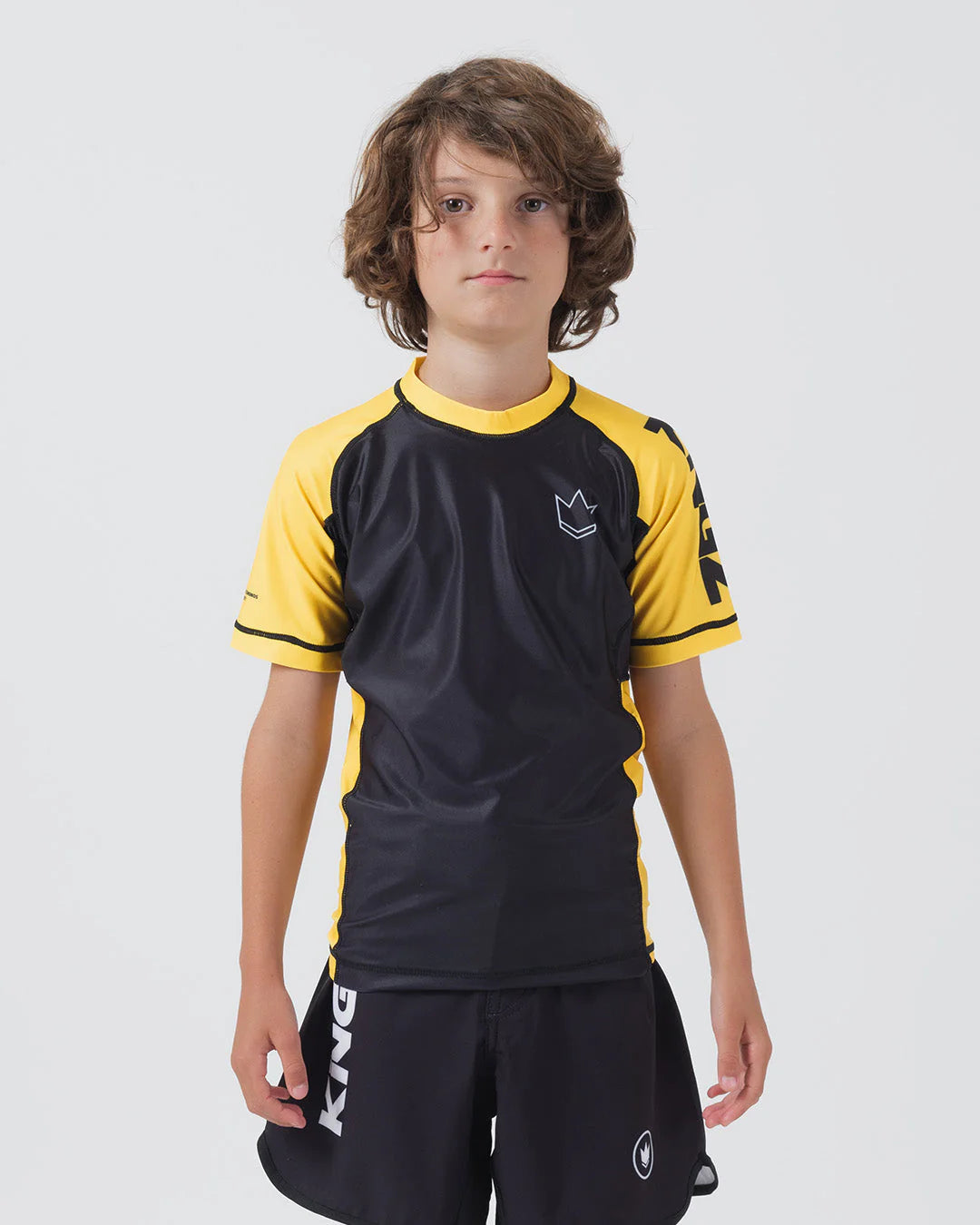 Kingz Ranked V2 Youth Short Sleeve Rashguard Yellow