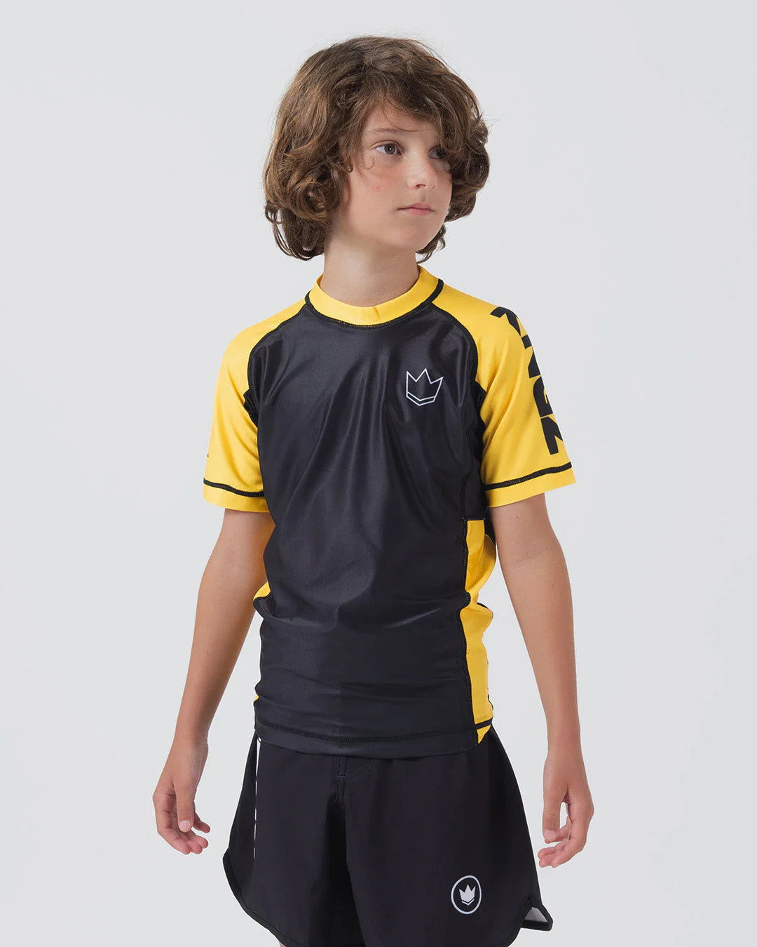 Kingz Ranked V2 Youth Short Sleeve Rashguard Yellow