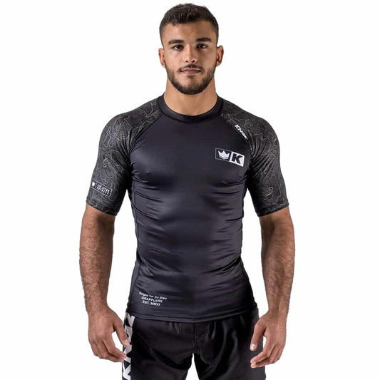 Kingz Apex Short Sleeve Rashguard Black Front