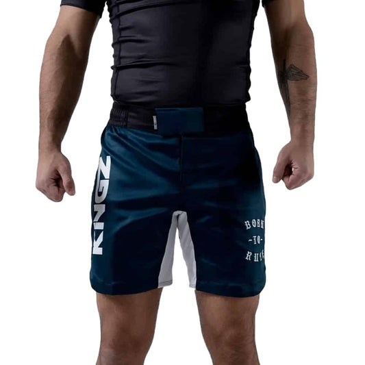 Kingz Born To Rule Grappling Shorts BJJ Shorts Kingz Blue 28 