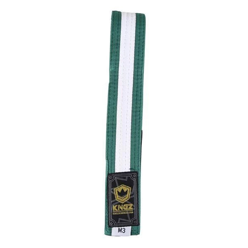 Kingz Kids Belts With White Stripe Green