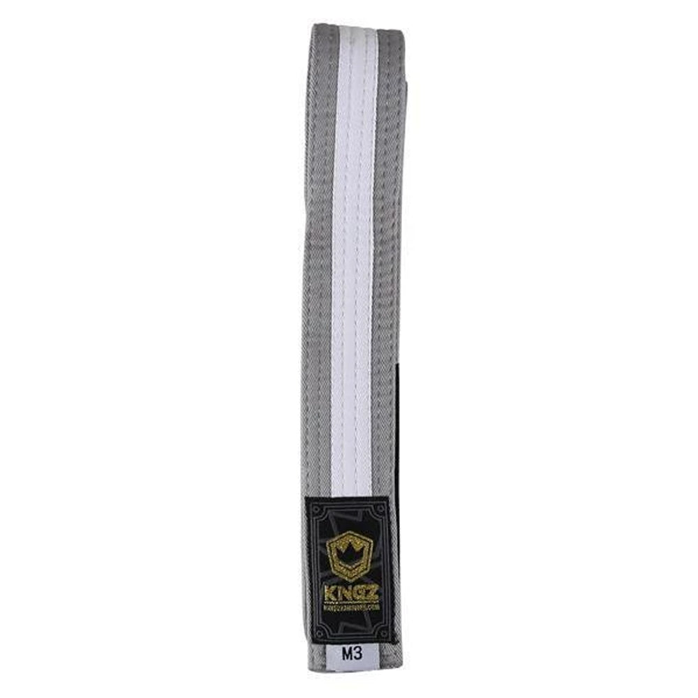 Kingz Kids Belts With White Stripe Grey