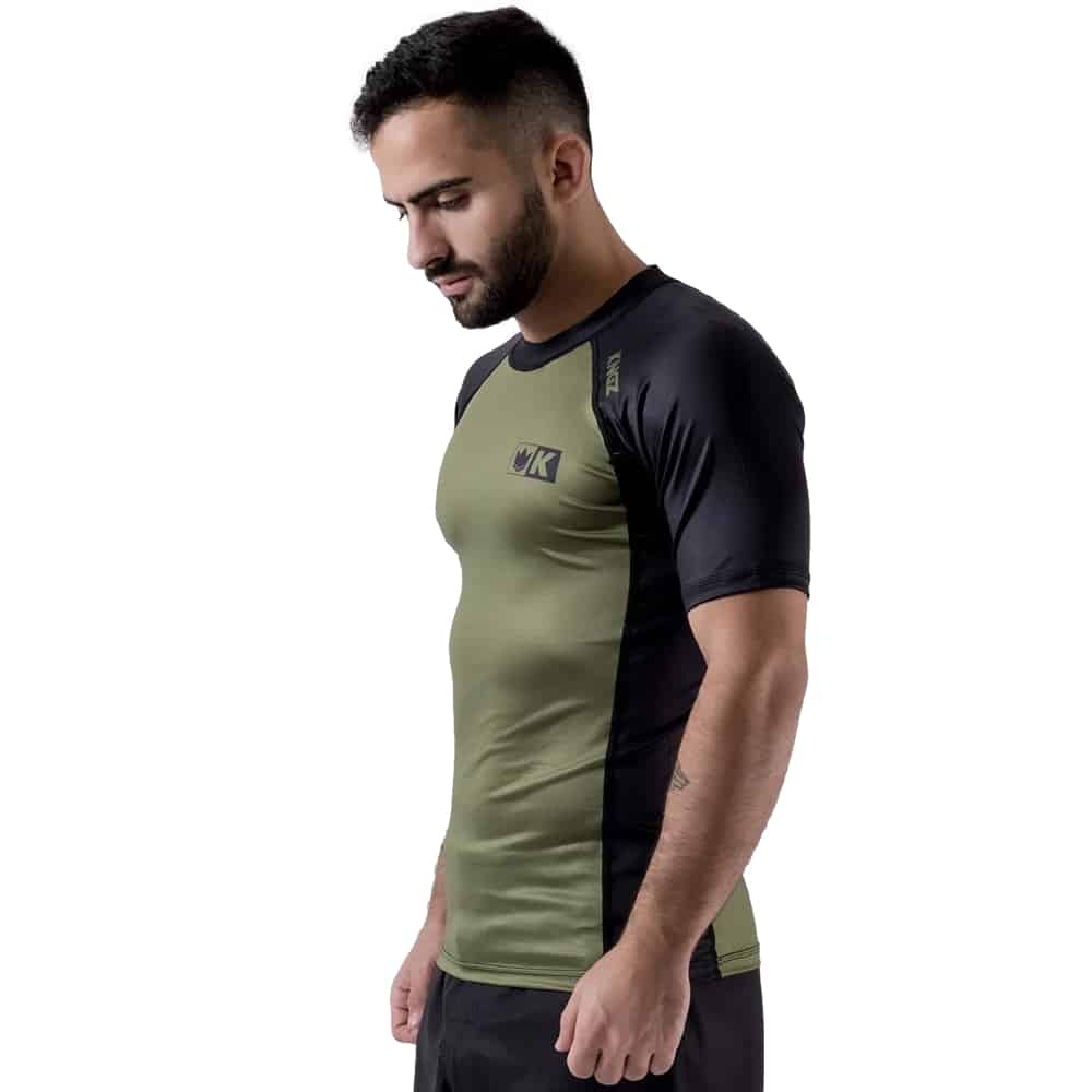 Kingz Krown Short Sleeve Rashguard Militart Green Side