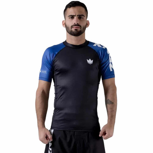 Kingz Performance Short Sleeve Rashguard Blue Front