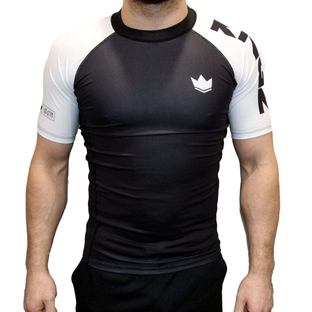 Kingz Performance Short Sleeve Ranked Rashguard Rashguards Kingz White X Small 