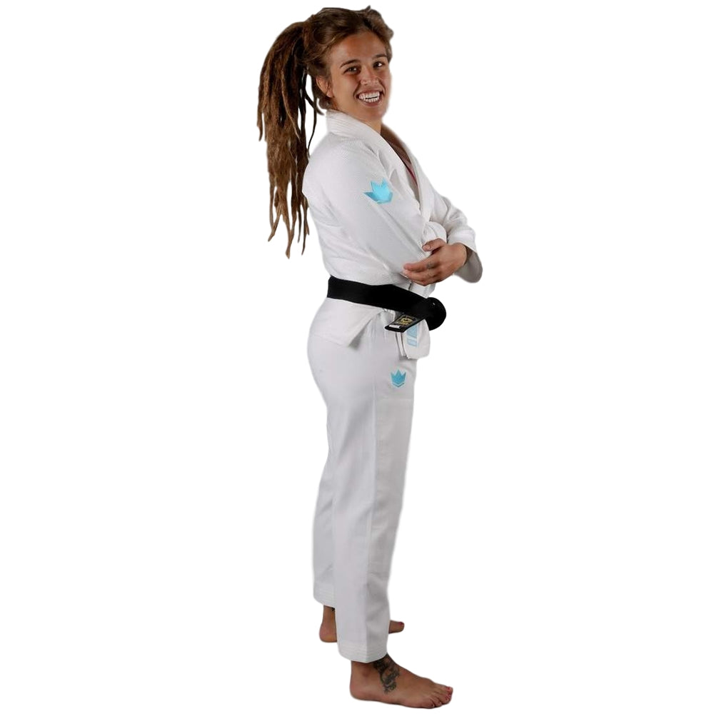 Kingz Womens The ONE Jiu Jitsu Gi White/Blue Side